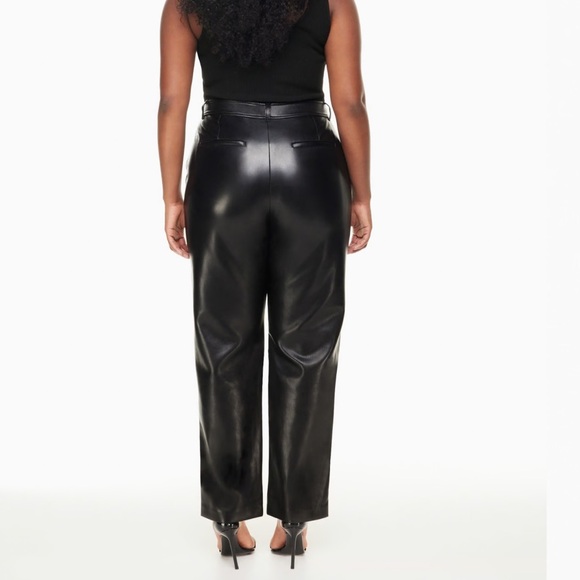 ARITIZIA LIKE NEW BABATON COMMAND VEGAN LEATHER PANTS - size 6 - black - regular - Picture 3 of 8